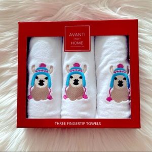 🆕 Avanti Llama Box Set of 3 pc. Fingertip Towels